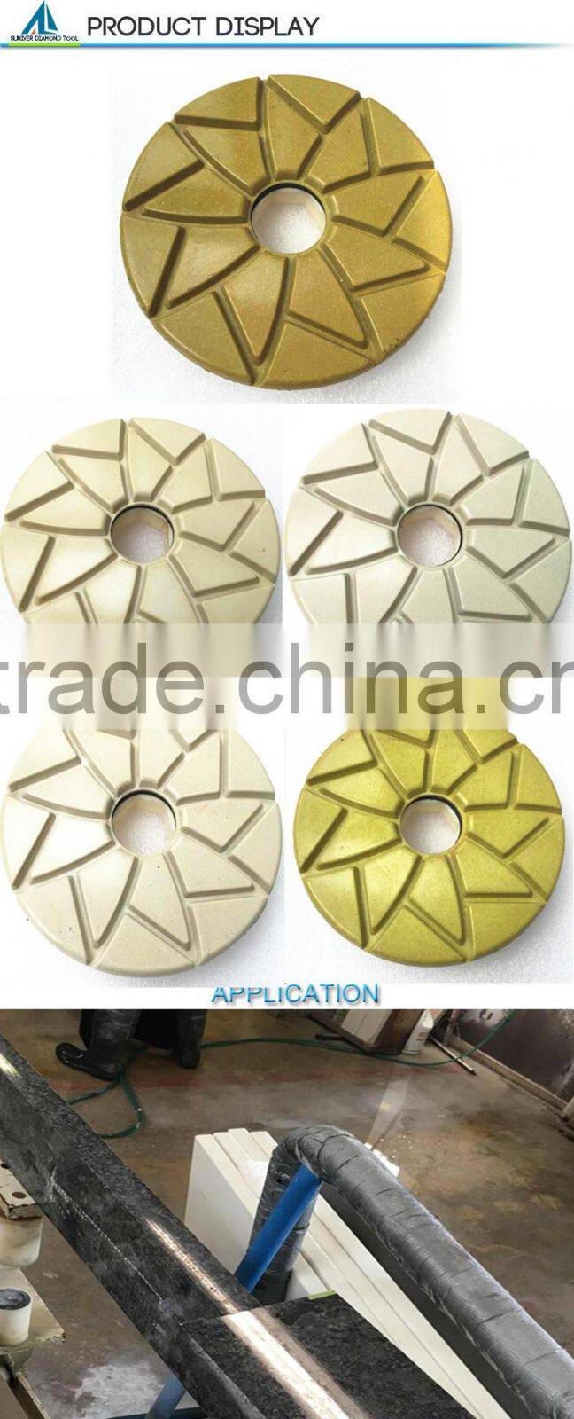 resin bond snail lock Auto edge grinding wheel for granite , marble
