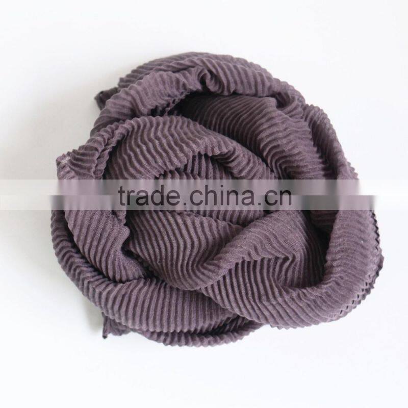 90CMX180CM Plain Cotton Voile Crinkled Ladies Head Scarves Wholesale