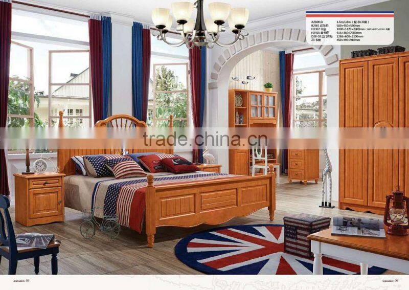 popular solid wood bedroom furniture for children A2605-2608
