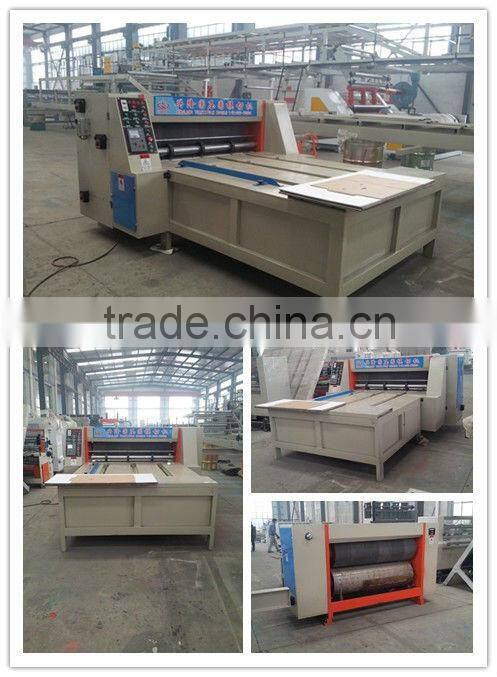 Corrugated cardboard rotary die cutter semiautomatic