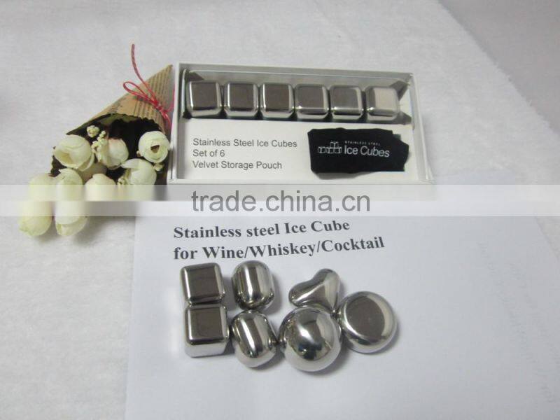 Free sample! Stainless Steel Ice Cube for All Kind of Drink , Whiskey Stones