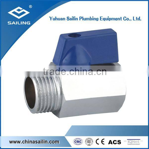 reduced bore mini brass ball valve