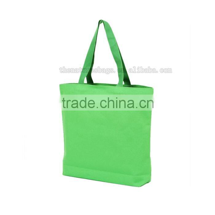 Highest Level Custom Logo Folding Plain White Cotton Canvas Tote Bag Black