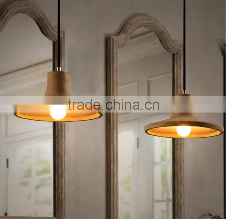 Novel trumpet shaped eco-friend cement ceiling lamp
