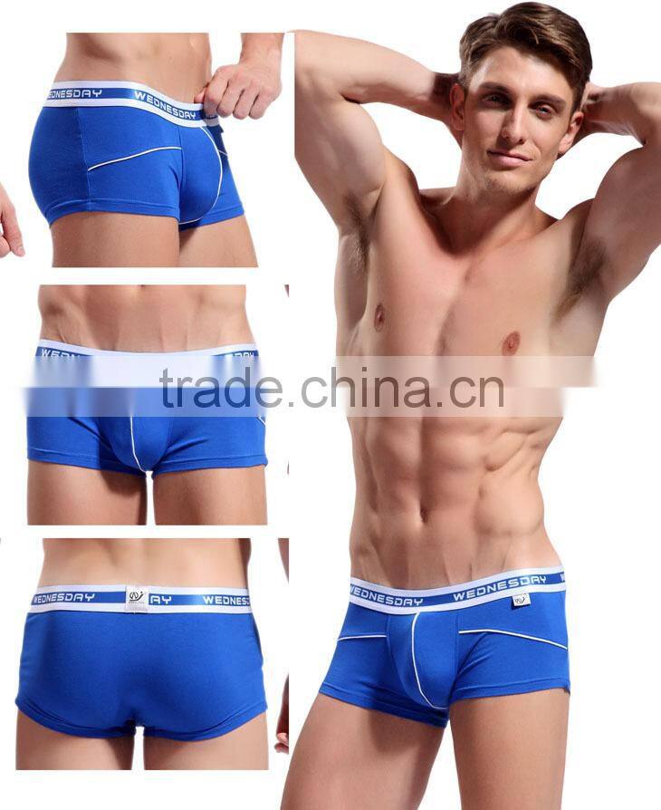 2015 New Style Fashion Sexy Plus Size Boxer For Men Breath Bamboo Fabric Underwear