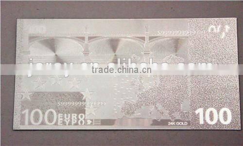 silver foil notes euro 100 banknotes