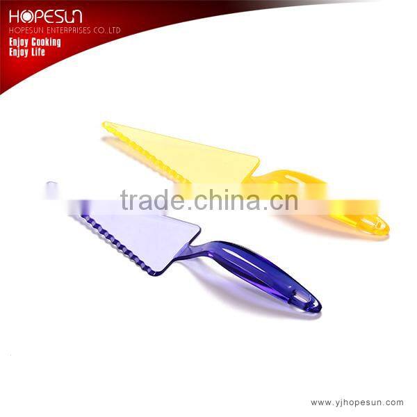 Transparent colourful plastic cake server