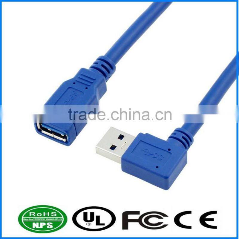 USB3.0 Cable AF To AM 90 Degree Cable USB Extension Cable With Right Angle Plug