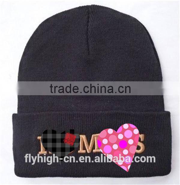 Cheap price wholesale custom warm acrylic knit hat