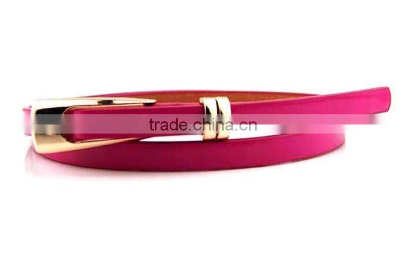 Fashion Women Lady Girl Skinny Waist Belt Thin Leather Narrow Waistband