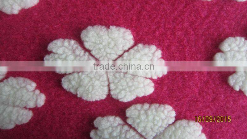 wool polyester winter coat fabrics with garden flowers