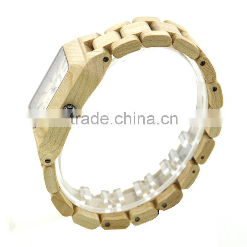 2016 Natural eco-friendly new design wooden wrist watchmen size,case diameter is 40mm,red sandalwood case and band 2315 movement