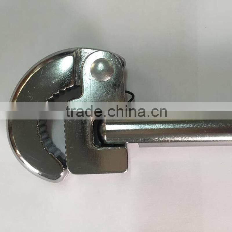 11 inch Plumber Tool Basin Wrench with sliding Bar Chrome plated