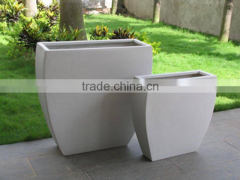 Fiber terrazzo pots - Handmade - Made in Vietnam