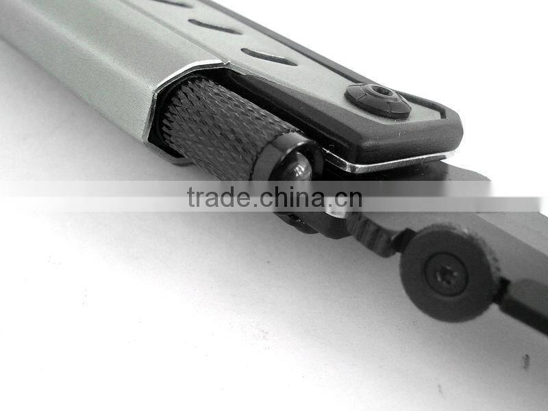 Outdoor multifunction survival knife with fire starter and led flashlight