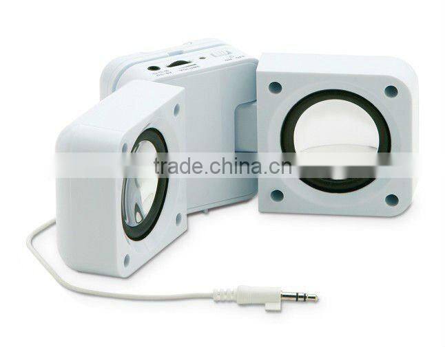 Portable Fold-up Docking Station Stereo Speakers For Ipod/Mp3 Player Iphone Etc.