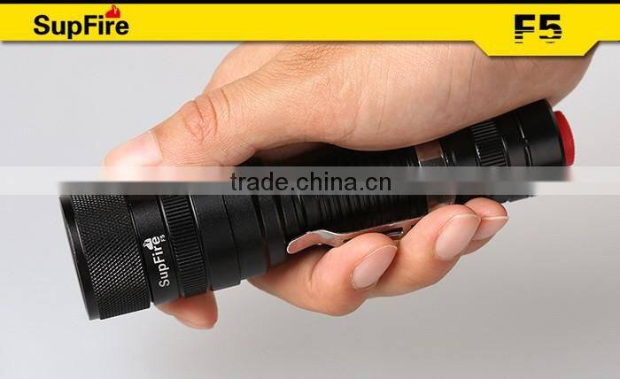 Hot seller SupFire F5 mini portable LED flashlight torch with clip