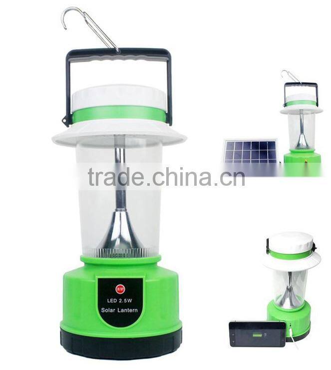 2015 HOT SELLING PORTABLE SOLAR CAMPING AND HANGING LED LAMP WITH WIFI FUNCTION AND DUAL USB PHONE CHARGER
