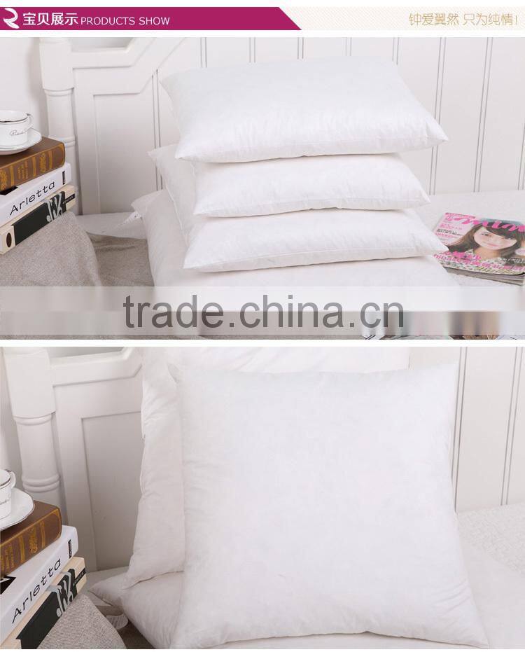 45X45CM 100% Cotton Washed White Goose Feather Cushion Pad