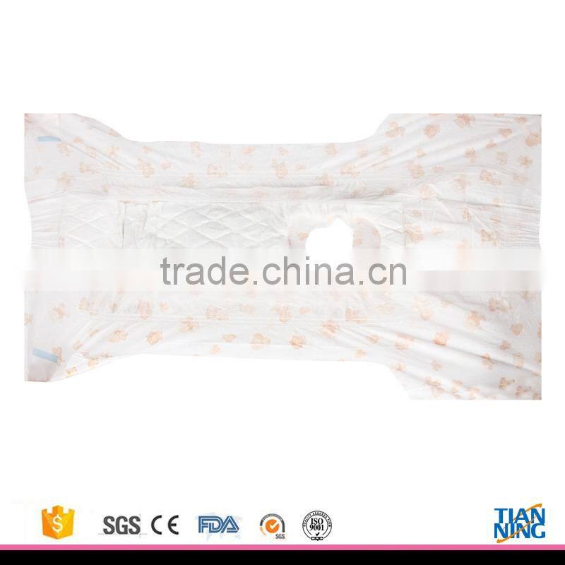 new bone shape PE film backsheet high quality disposable dog diapers with a hole