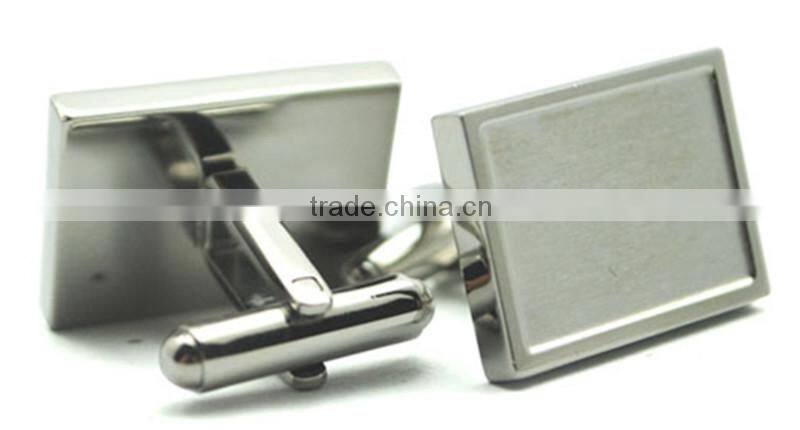 Factory supply Stainless steel bulk Cufflinks brand logo cufflinks blanks logo