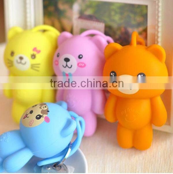 promotional nice eco-friendly silicone key chain/key holder/key ring