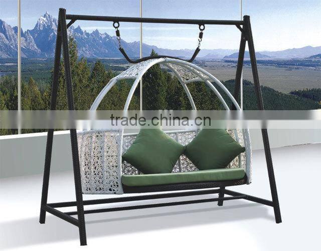 weatherproof outdoor rattan hammock with stand