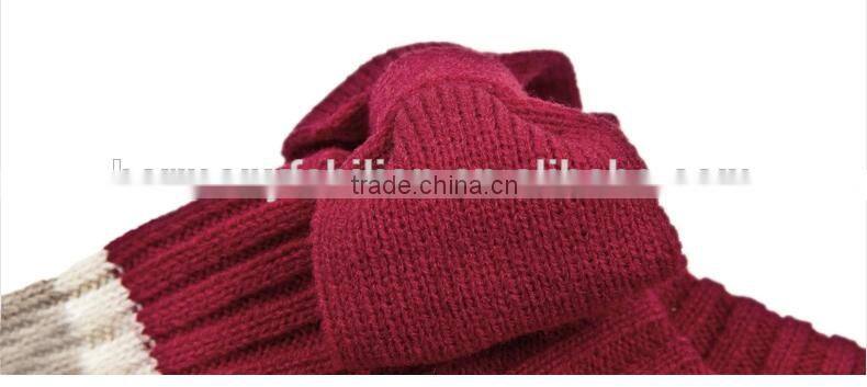 new spring collar butterfly stripes five points sleeve knitted sweater for woman clothes 2015