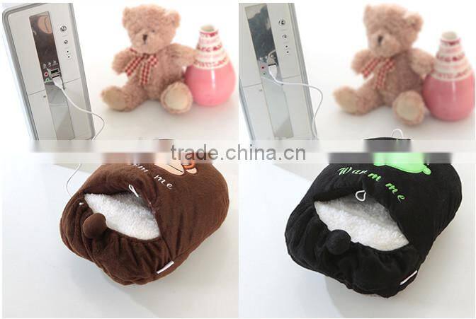 plush USB warming mouse pad/hand warming mouse pad/customized winter mouse pad