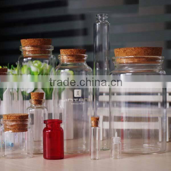 custom glass bottle with wood cork,small glass bottle