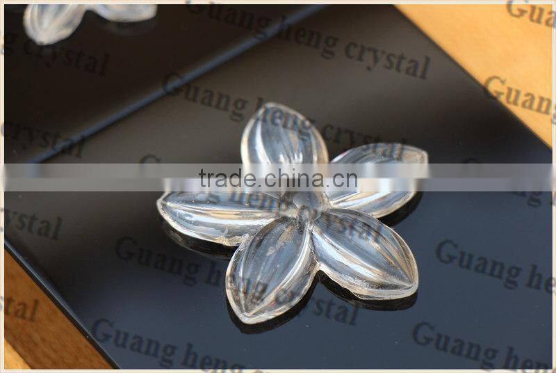 Clear flower shape crystal flower decoration