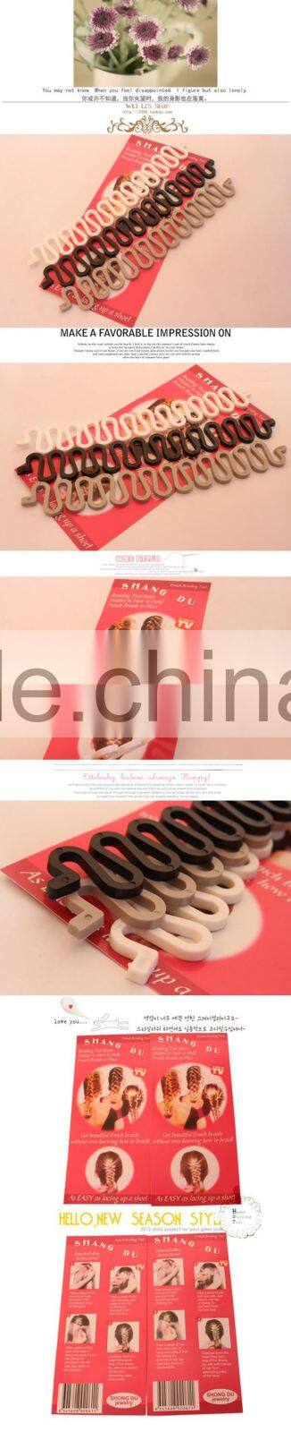 2016 hot wholesales new products lady french hair styling french bun maker braid tool