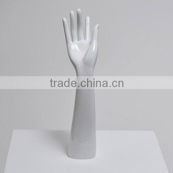 elegant white fiberglass mannequin hand for jewelry display