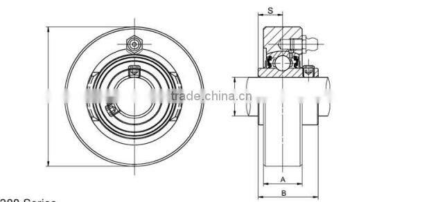UCC205 Gcr15 steel material cylindrical cartridge mounted bearing unit