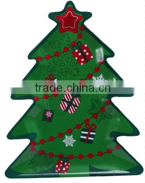 Hot sale Christmas tree shape melamine plate