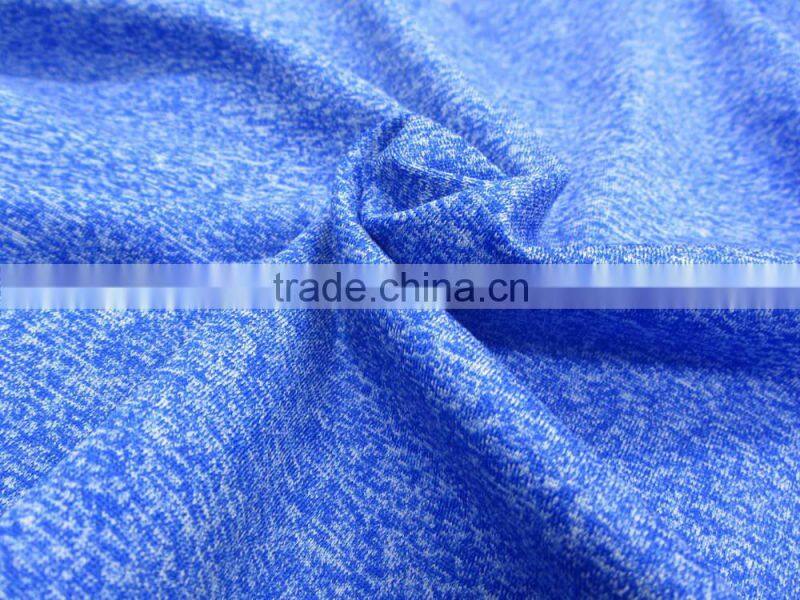 velvet fabric deep brilliant blue mix white nylon terylene co-mingled yarn polyester interlock fabric