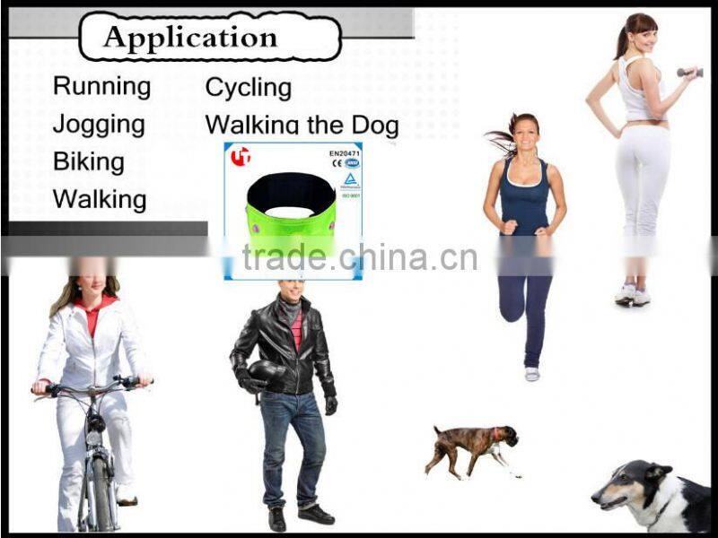 high visibility reflective outdoor lighting arm band led safety band