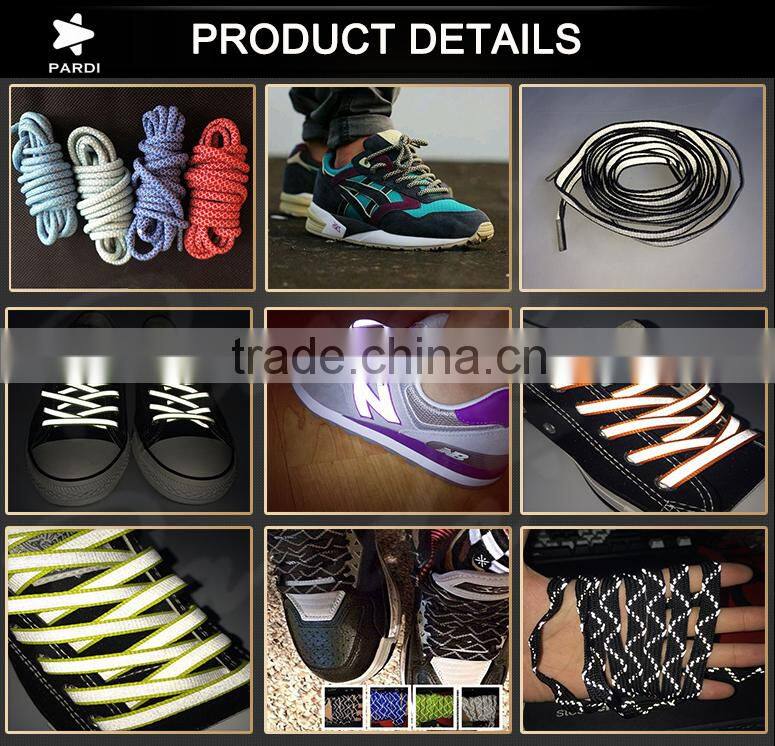 3M Polyester flat rope light reflecting safety shoelaces
