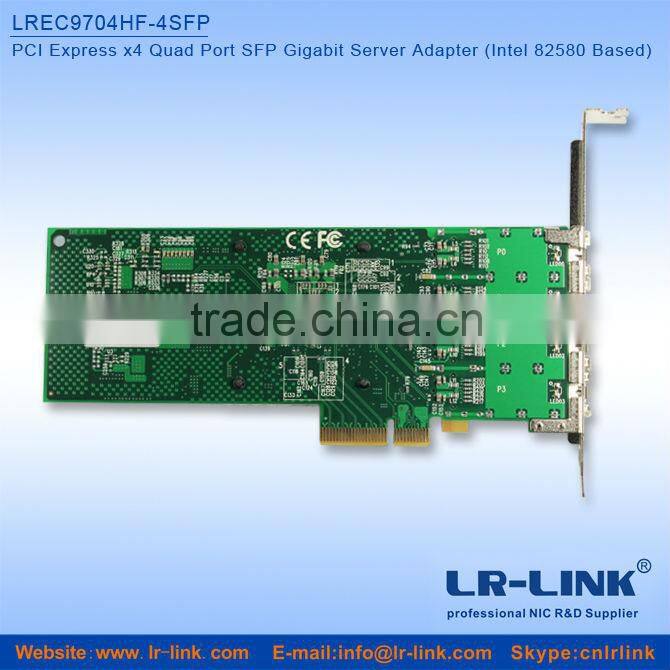 LR-LINK LREC9704HF-4SFP Intel 82580 PCI Expressx4 Gigabit SFP Quad port SFPnetwork card