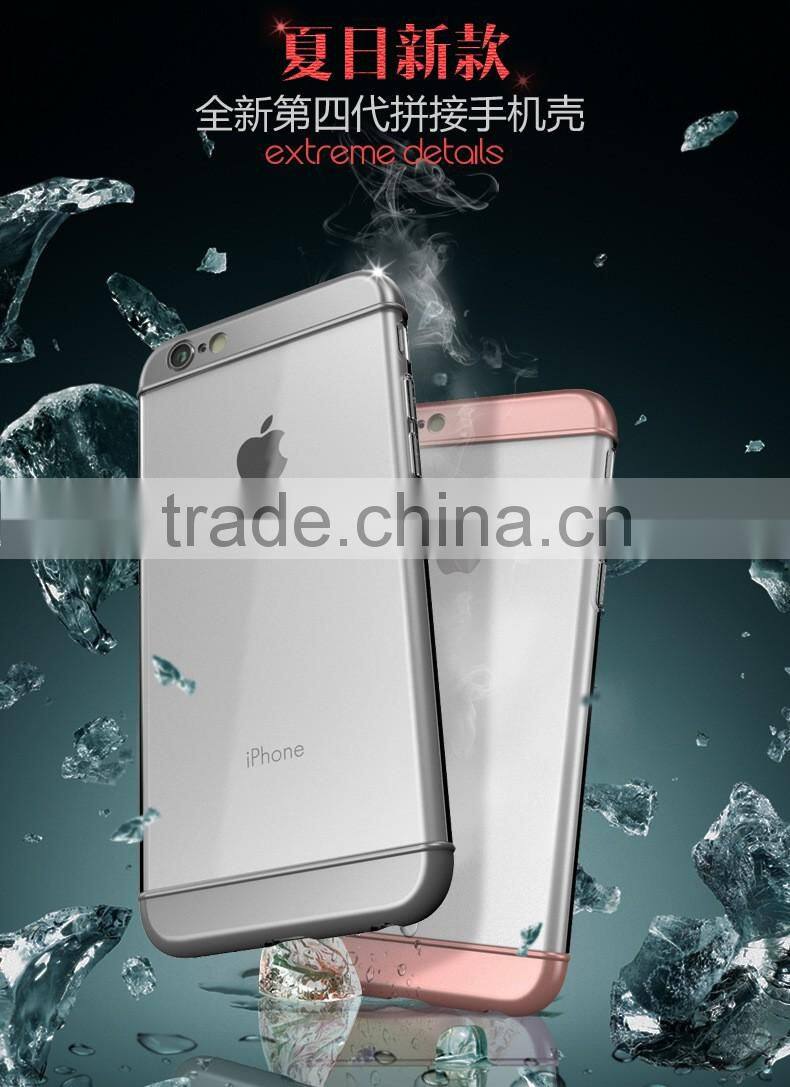 3 in 1 transparent mobile phone cover for iphone 6