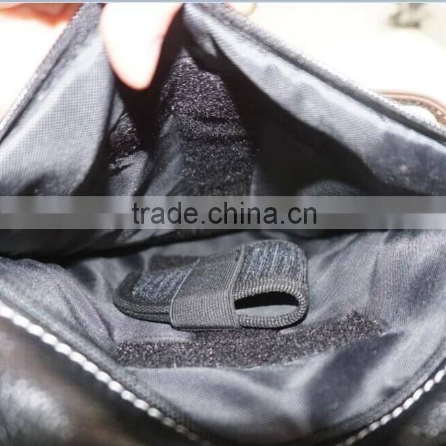 GB006 OEM high quality black PU ladies gun locking crossbody bag handbag