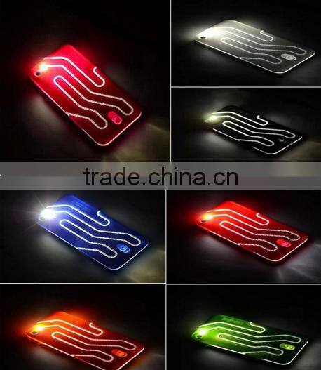 colorful road lines LED flashing case for iphone 5/6/6+