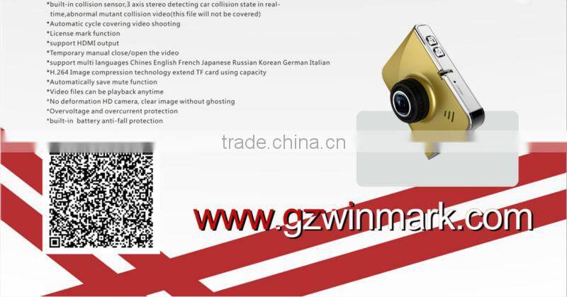 newest 2014 DVR-300 Car DVR with 1080P H.264 Wide Angle Camera,Tachograph with HDMI HD output