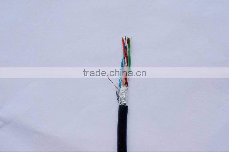 shield cat5e stp rj45 male connector with cable