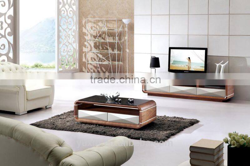 hot sale latest design tv stands wooden furniture from china
