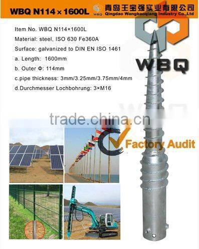 Hot Dipped Galvanized Solar Power System Ground Screw