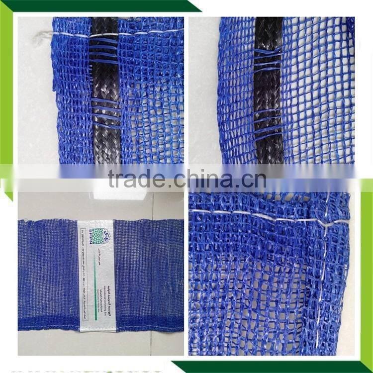 hdpe raschel knit mesh net bags raw material , wholesale drawstring bag PE raschel mesh net bags