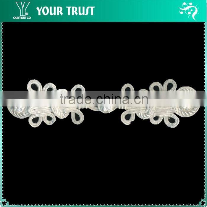 Height 2.5 Centermeter All Black Sew On 100% Nylon Chinese Knot Frog Buttons