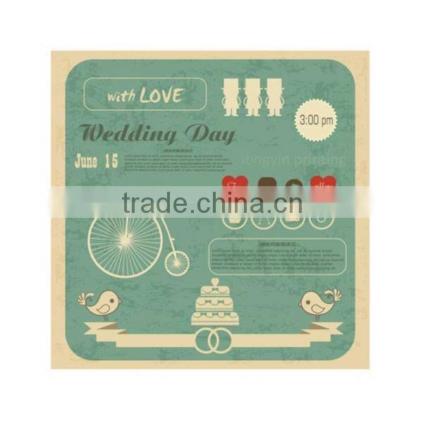 Unique wedding invitation card, greeting card with envelop priniting
