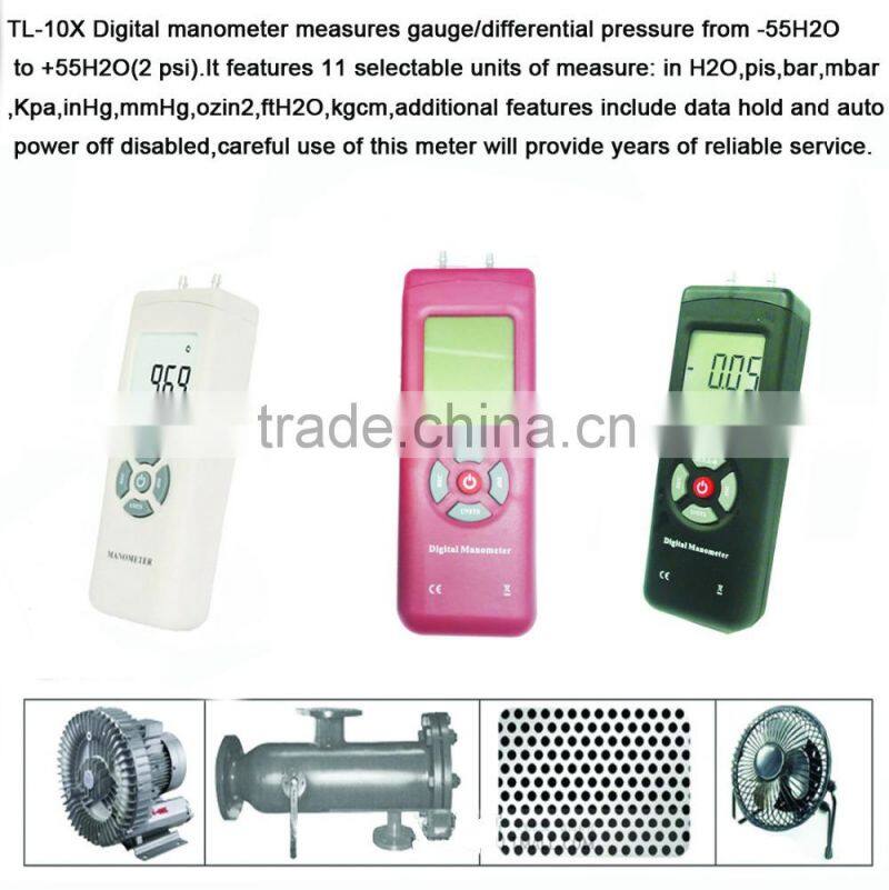 2015 High quality differential pressure manomer Max 29Psi digital air manometer gauge for sale TL-101